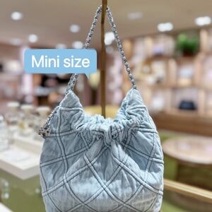 Tory Burch Sky Blue Quilted Mini Bag